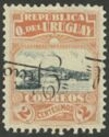 Harbour of Montevideo overprinted