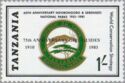 Badge of the National Parks of Tanzania Overprinted