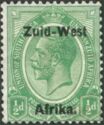 King George V, overprinted in Afrikaans