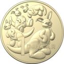 1 Dollar (Mob of cuddly plush kangaroos)