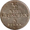 5 Pfennig (½ Neu Groschen - G or F)