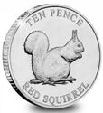 10 Pence (British Isles Wildlife - Woodland Mammals - Red Squirrel)
