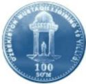 100 Som (Aliser Navoi monument)