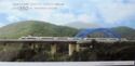 006 High speed trains on the bridge in the mountains