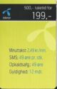 Telenor 199,- taletid for 500,-