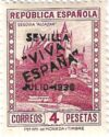 Alcazar of Segovia with Seville overprint (Handstamped)