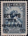 Equestrian statue Bolívar in Caracas - overprinted