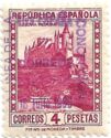 Alcazar of Segovia with Linea de concepcion overprint
