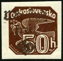 Czechoslovak Dove in Flight, overprinted