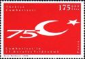 Turkish Flag and Number 75