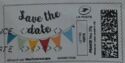 Save the date over bunting