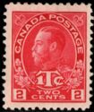 King George V with 1T¢ inscription