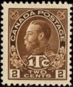 King George V with 1T¢ inscription