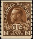 King George V with 1T¢ inscription