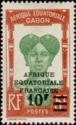 Bantu Woman overprint and surcharge