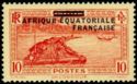 Timber Raft on Ogowe River overprint