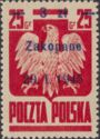 Polish Eagle, Surcharge 3z on 25g Zakopane 29.1.1945