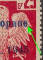 Polish Eagle, Surcharge 3z on 25g Zakopane 29.1.1945