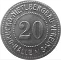 20 Pfennig (Bruckd.-Nietl. Bergbau Verein)