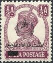 King George VI wearing Imperial Crown of India - overprinted