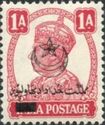 King George VI wearing Imperial Crown of India - overprinted
