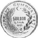 500,000 Lira (Ship Ottoman admiral Piri Reis)