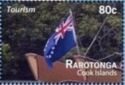 Tourism - Rarotonga - Boat & Flag