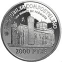 2,000 Pesetas (Jubilee Year of Compostela - San Martín of Frómista)