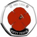50 Pence (Centenary Poppy - 1921 Silver)