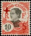 Annamite Women overprinted Red Cross and surcharged
