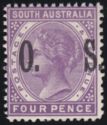 Queen Victoria (1819-1901) with O.S. overprint wide