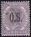 Queen Victoria (1819-1901) overprinted "O.S."