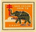 CNAPT 1952-53: Elephant (Sinhala overprint)