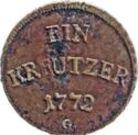 1 Kreuzer (= 1/60 Gulden)