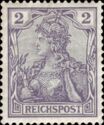 Germania with imperial crown, inscription 'REICHSPOST'