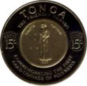 Obverse of 1962 1 koula gold coin (Queen Sālote Tupou III)