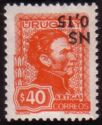General Jose Artigas (1764-1850) overprinted