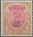 King George V wearing Imperial Crown of India - overprinted