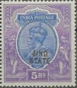 King George V wearing Imperial Crown of India - overprinted