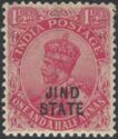 King George V wearing Imperial Crown of India - overprinted