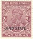 King George V wearing Imperial Crown of India - overprinted