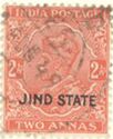 King George V wearing Imperial Crown of India - overprinted
