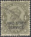 King George V wearing Imperial Crown of India - overprinted