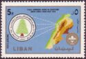 Lebanese Scout emblem and map of Lebanon