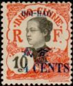Annamite Woman overprinted and surcharged