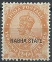 King George V wearing Imperial Crown of India - overprinted