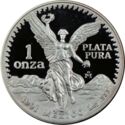 1 Onza (Type 1 Obverse, Type 2 Reverse, Reeded Edge)