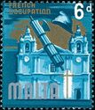 French occupation (Cathedral of Mdina, cap, fasces)