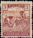 Overprinted Stamp of Hungary 1916-1917