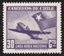 Plane and Chilean flag